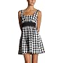 Necessary Objects Junior's Checked Plaid Babydoll Dress