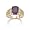 Purple/White Crystal Ring Size 5