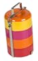 Vivo Large Round Bento Box, Red, Orange, Pink, Yellow