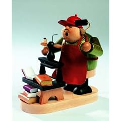 KWO R�uchermann Erzgebirge Buchdrucker 19cm