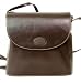 Leather cape bag small - evening bag brown