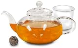 Primula 40-Oz. Daisy Glass Tea Pot, Clear
