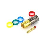 RCA Gold Compression Coax Connectors RG6 Pack of 10