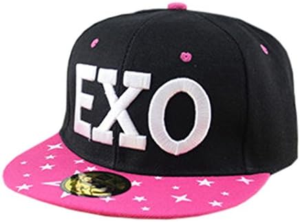 Alwin Hot Unisex Snapback Exo Floral Baseball Cap Dancing Hip-pop Brim Hat Rose