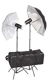 320 Watt Flash Light Kit with Two Umbrellas