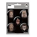 Metalocalypse Five Piece Pin Set: Dethklok Zombie Heads
