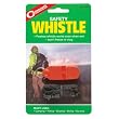 Coghlans Bright Orange Pealess Safety Whistle Black Lanyard With Break-Away Snap Closure