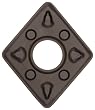 Sandvik Coromant CNMG Carbide Turning Insert, GC4205 Grade, Multi-Layer Coating, 80 Degree Diamond Shape, QM Chip Breaker, 433 Insert Size, 0.1875