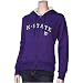 Kansas State Wildcats Ladies Purple Full Zip Felt Lettering Hoody Sweatshirt