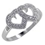 Size 8 Cz Heats Sterling Silver Jewelry Ring Fashion