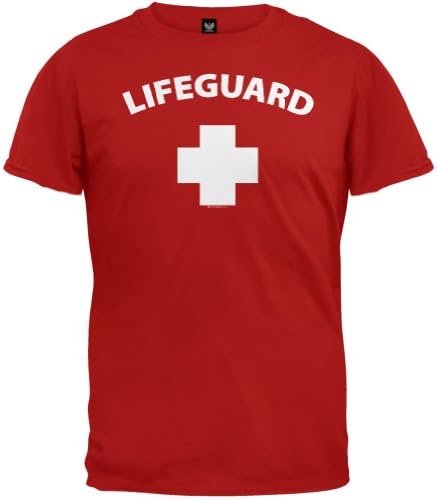 Old Glory Mens Lifeguard T-Shirt - Medium Red