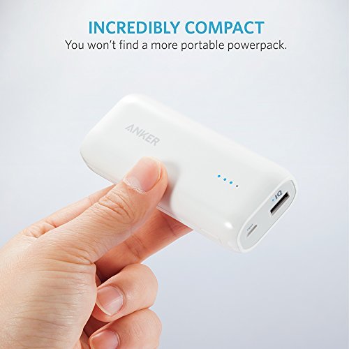 Anker Astro E1 5200mAh 超コンパクト モバイルバッテリー 急速充電可能 iPhone / iPad / iPod / Xperia / Galaxy / Nexus 他対応 トラベルポーチ付属【PowerIQ搭載】(ホワイト) A1211022