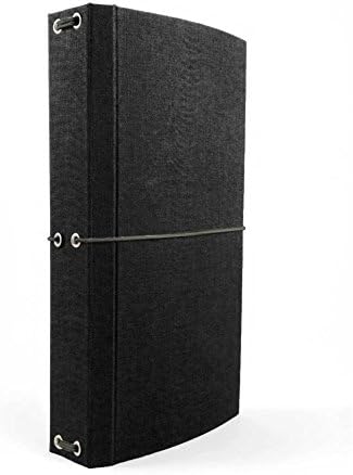 CitriDori: Hard Cover Traveler's Notebook in Ebony. Refillable Journal with Pen Loop by Citrus Book Bindery