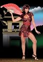 Womens Sensuous Bejing Babe Costume - Wow includes the FAN Too!