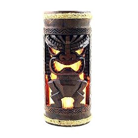 LUCKY TIKI AMBIENT BAMBOO LIGHT - 9" - TROPICAL DECOR