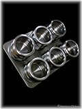 Stainless Steel Spice Rack with 6 Magnetic Jars