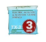 TAKAMINE TX3/EX.LIGHT/3セットパック アコギ弦