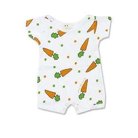 Fruits & Veggies Carrot Top Kisses Baby Romper