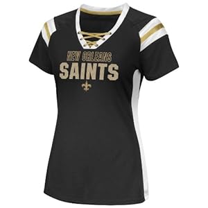 NFL New Orleans Saints Women's Draft Me VI Jersey, Black/White, Large