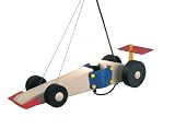 Niermann Standby 186 Pendelleuchte Rennauto, ca. 40 x 20 cm, aus Holz, 1 x E27 - max. 60 Watt, inklusiv Leuchtmittel, Made in Germany