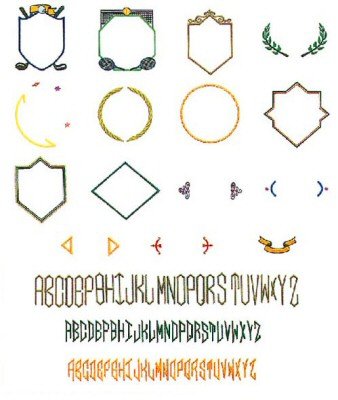 Brother 10 Embroidery Memory Card 3 Letter Monogram