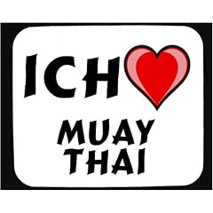 Mauspad mit Ich liebe Muay Thai Dekoration