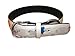 Medium white printed leather collar with USPS eagles