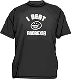 I Beat Anorexia SMILE Men's Tee Shirt in 12 colors Small thru 6XL