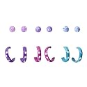 Xhilaration&reg; Polka Dot Pastel Hoop & Stud Earring Set