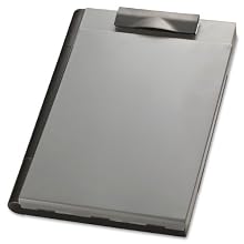 Officemate  Recycled Clipboard Storage/Forms Holder, Plastic, Top Opening, Black/Gray (83356)