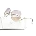 MINCL/unique Design Rimless Sunglasses Clear and Color With Box (gold, purple)