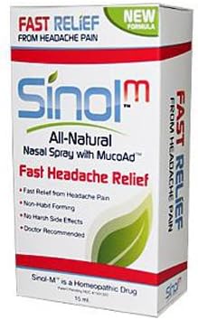 New - Sinol Headache Relief Nasal Spray - 15 fl oz