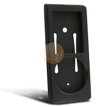 Black Silicone Skin Case w/ Belt Clip for Samsung YP-T10 by Eforcity