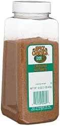 Spice Classics Nutmeg, Ground, 16-Ounce Plastic Bottle (Pack of 2)