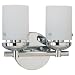 Sea Gull Lighting 40044-05 Bliss Two-Light Vanity, Chrome Finish with Cased Opal Etched Glass