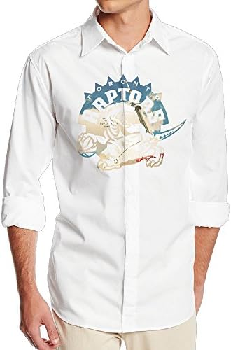 Toroto Raptors Duola Men's Cool Long Sleeve Button Down Shirts - SizeXL White