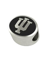 Indiana Hoosiers College Bead Fits Most Pandora Style Bracelets Including Chamilia, Kera, Troll and More. High Quality Bead in Stock for Fast Shipping