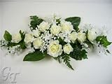 Review GT Decorations  / Artificial Silk Flower Rose Stephanotis Ivy Lily of Valley Fern Centrepiece from GT Decorations