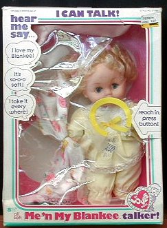 Childrens Toyshop  Toys : Me 'N My Blankee Talker 8 1/2 Inches (1992)