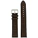 Tech Swiss Watch Band Genuine Leather Extra Long Dark Brown Alligator Grain 20 millimeter