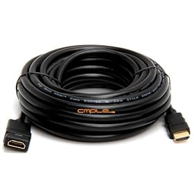 HDMI Cable M-F Extension Gold Plated Connectors 25ft
