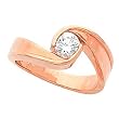 18K Rose Gold Diamond Solitaire Engagement Ring - 0.50 Ct.