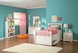 IMAGE OF Twin Size White Mate's Bed with 3 Drawer Trundle Bed