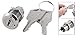 uxcell Electric 2 Positions ON Off Metal Key Lock Switch w Keys