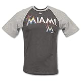 Majestic MLB Miami Marlins Men's Tee Shirt, Black