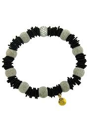 Sterling Silver and Black Spring Bangle