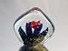 Murano Design Hand Blown Glass Fish in Fishtank Art Paperweight