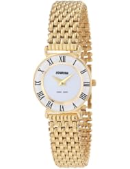 Jowissa Womens J2.029.S Roma 24 mm Gold PVD White Dial Roman Numeral Steel Watch