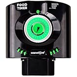 KEDSUM Daily 6 Times Automatic Aquarium Fish Feeder Auto Food Timer Pet Feeding Dispenser Manual Start Time on Schedule with Time Dials Everyday Holiday for 5-132 GAL Tank, Food Capacity 1.8 OZS Black