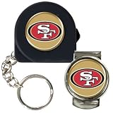 NFL 6 Feet Tape Measure Key Chain and Money Clip Set Team: 49Ers